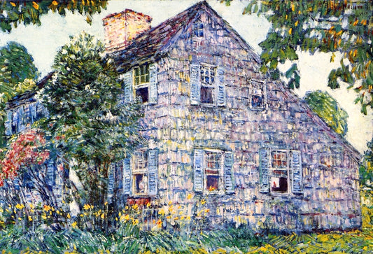  Frederick Childe Hassam Old House, East Hampton - Hand Painted Oil Painting