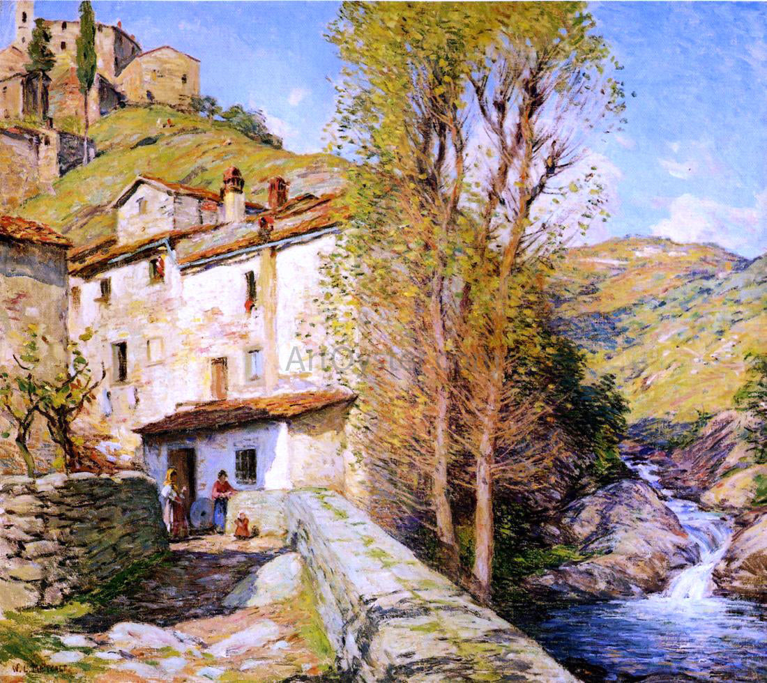  Willard Leroy Metcalf Old Mill, Pelago, Italy - Hand Painted Oil Painting