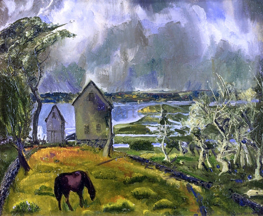  George Wesley Bellows Old Orchard, Newport, Rhode Island - Hand Painted Oil Painting
