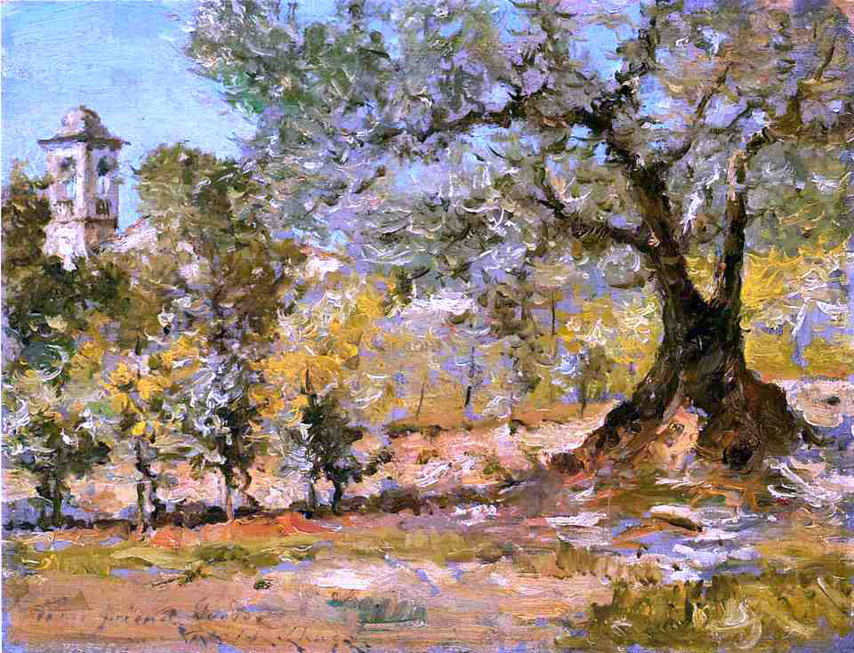  William Merritt Chase Olive Trees, Florence - Hand Painted Oil Painting