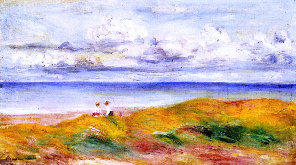  Pierre Auguste Renoir On a Cliff - Hand Painted Oil Painting
