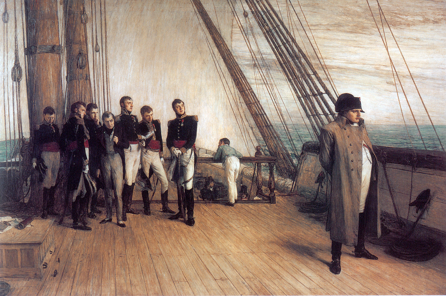  Sir William Quiller Orchardson On Board HMS Bellerophon - Hand Painted Oil Painting