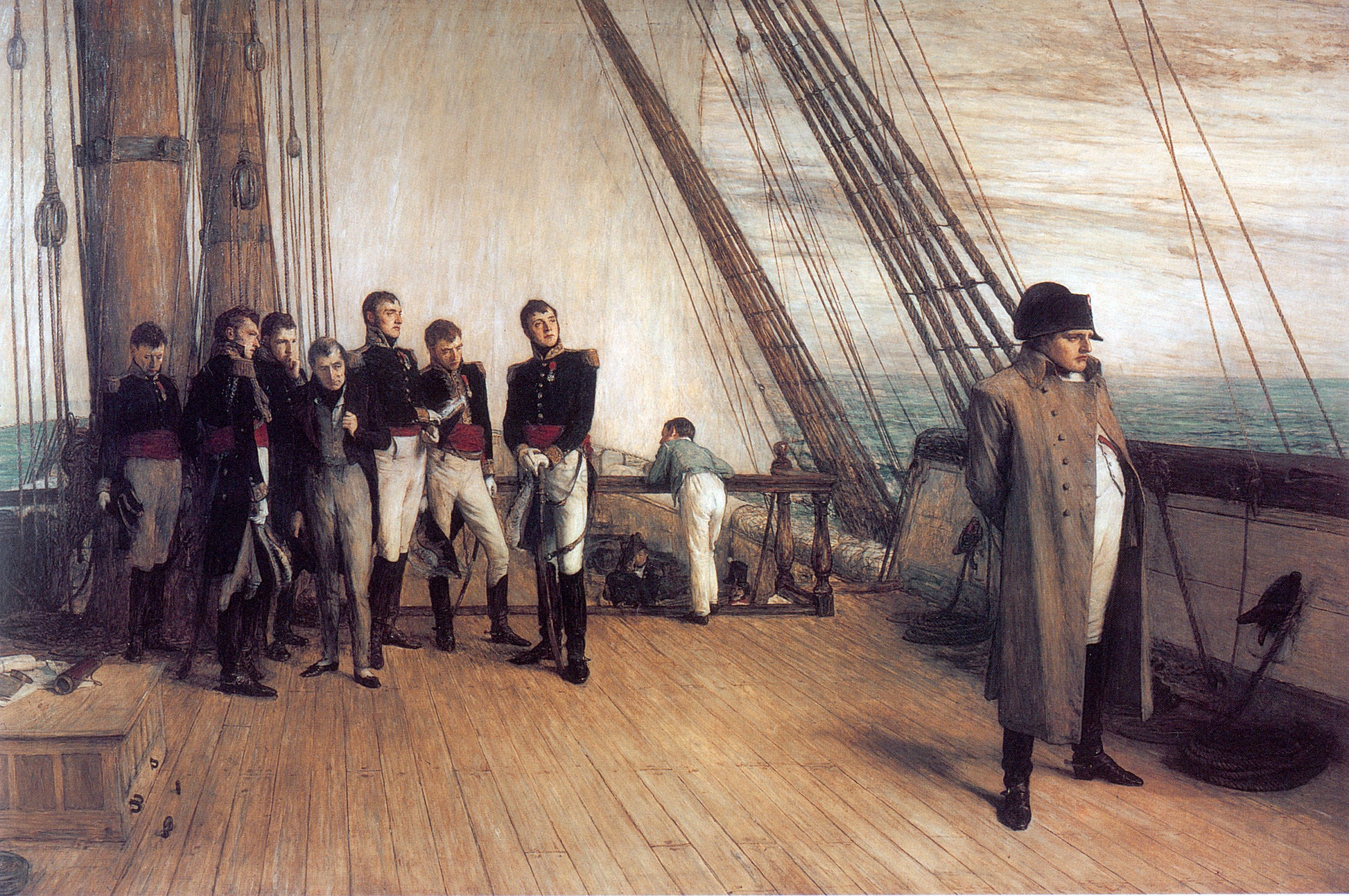  Sir William Quiller Orchardson On Board HMS Bellerophon - Hand Painted Oil Painting