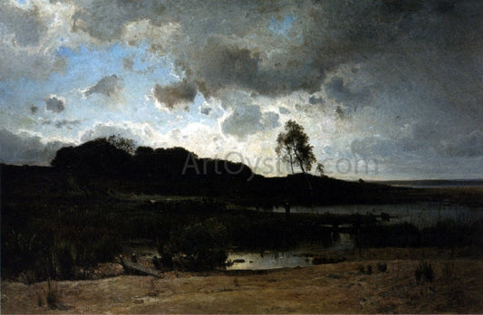  Amedee Baudit On the Banks of a Pond, Lacanau - Hand Painted Oil Painting