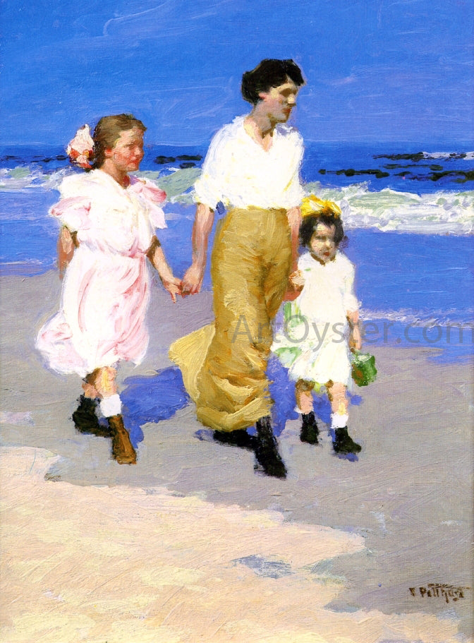 Edward Potthast On the Beach - Hand Painted Oil Painting