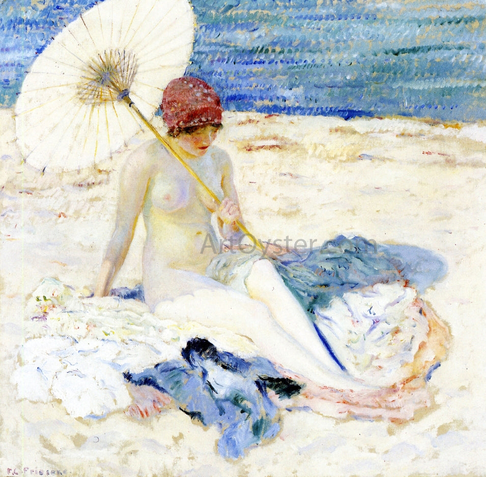  Frederick Carl Frieseke On the Beach - Hand Painted Oil Painting