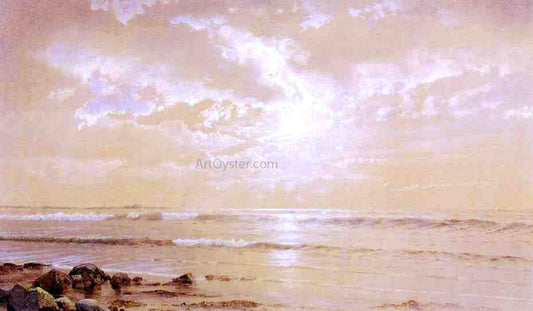  William Trost Richards On the Beach - Moonlight - Hand Painted Oil Painting