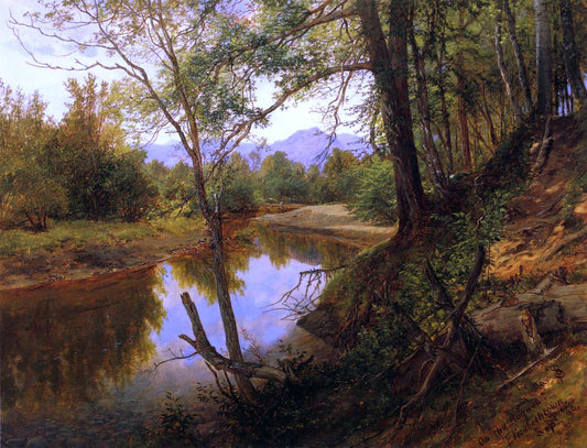  James David Smillie On the Boquet, Elizabethtown - Hand Painted Oil Painting