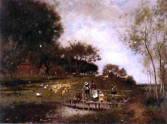  Alfred Cornelius Howland On the Bridge - Hand Painted Oil Painting