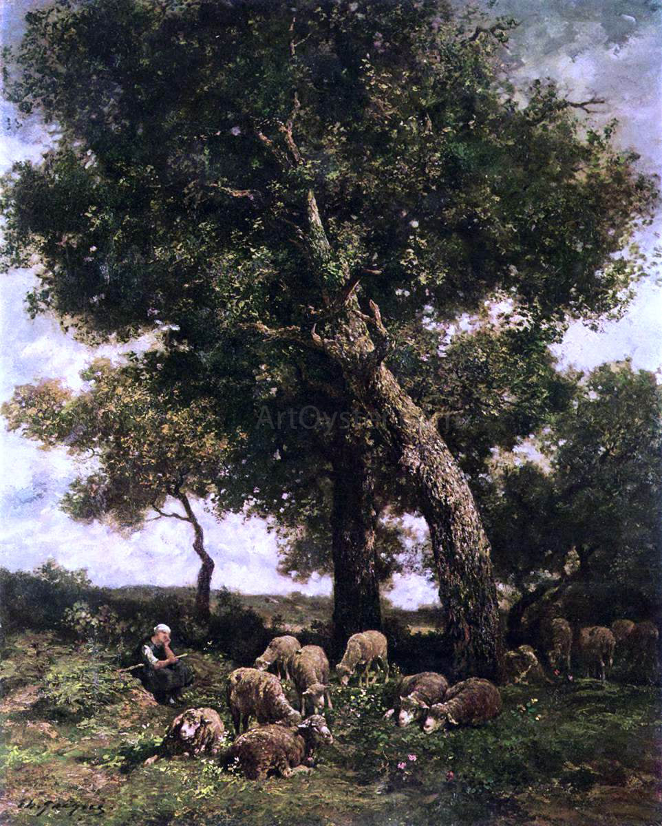  Charles Emile Jacque On the Pasture - Hand Painted Oil Painting