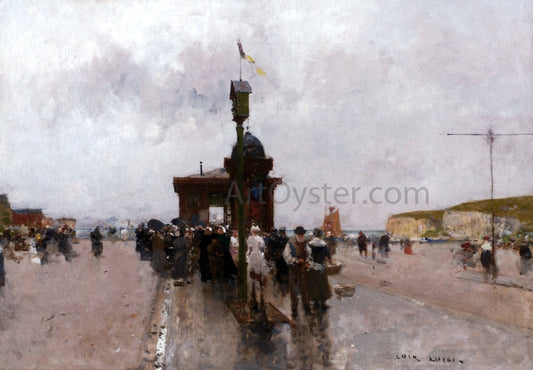  Luigi Loir On the Quai in Le Havre - Hand Painted Oil Painting