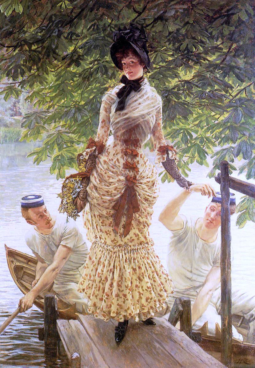  James Tissot On the Thames (also known as Return from Henley) - Hand Painted Oil Painting