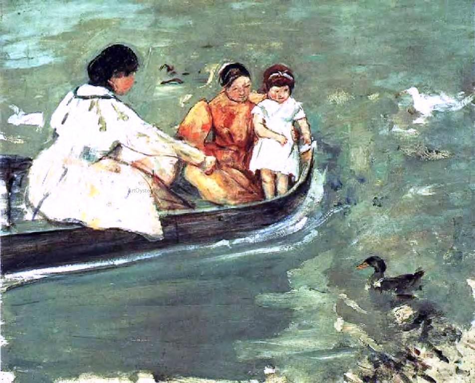  Mary Cassatt On the Water - Hand Painted Oil Painting