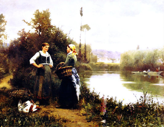  Daniel Ridgway Knight On the Way to Market - Hand Painted Oil Painting