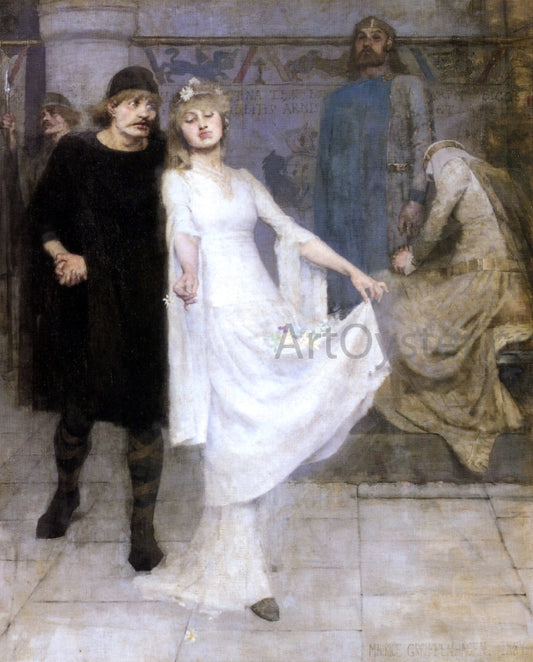  Maurice William Greiffenhagen Ophelia and Laertes - Hand Painted Oil Painting