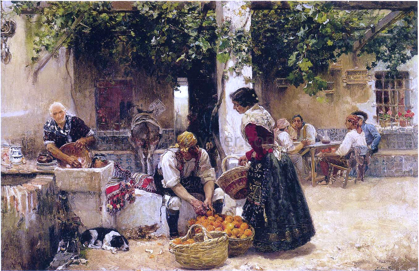  Joaquin Sorolla Y Bastida Orange seller - Hand Painted Oil Painting