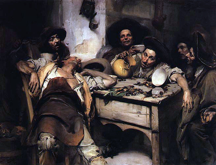  Jose Malhoa Os Bebados ou Festejando - Hand Painted Oil Painting