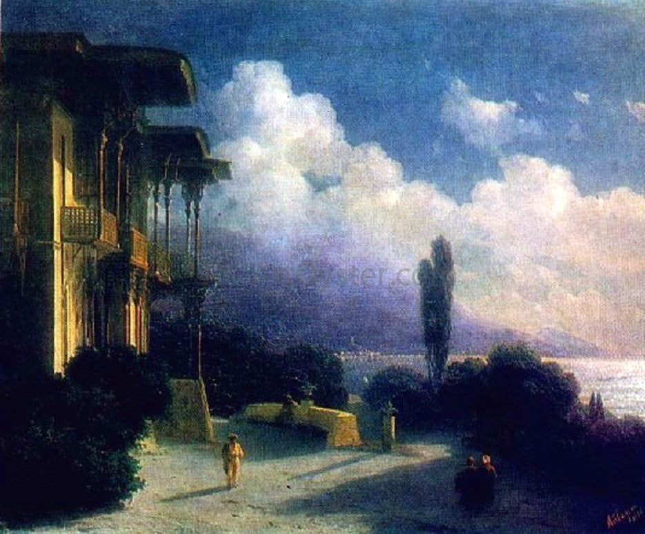  Ivan Constantinovich Aivazovsky Outskirts of Valley at Night - Hand Painted Oil Painting