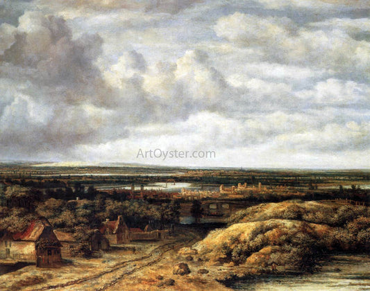  Philips Koninck Panorama with Farmhouses along a Road - Hand Painted Oil Painting