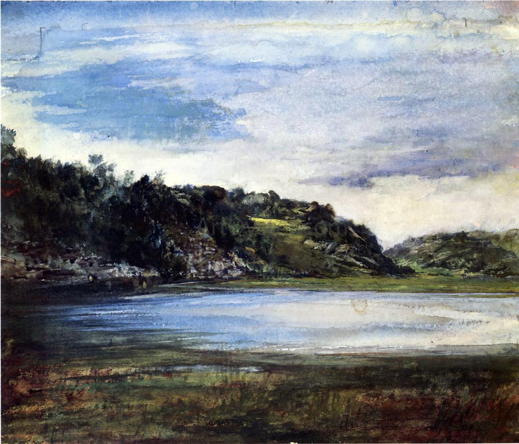  John La Farge Paradise Rocks - Study at Paradise, Newport, R.I. - Hand Painted Oil Painting