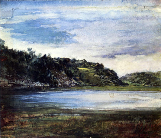  John La Farge Paradise Rocks - Study at Paradise, Newport, R.I. - Hand Painted Oil Painting