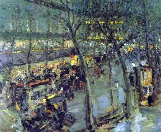  Constantin Alexeevich Korovin Paris, Cafe de la Paix - Hand Painted Oil Painting