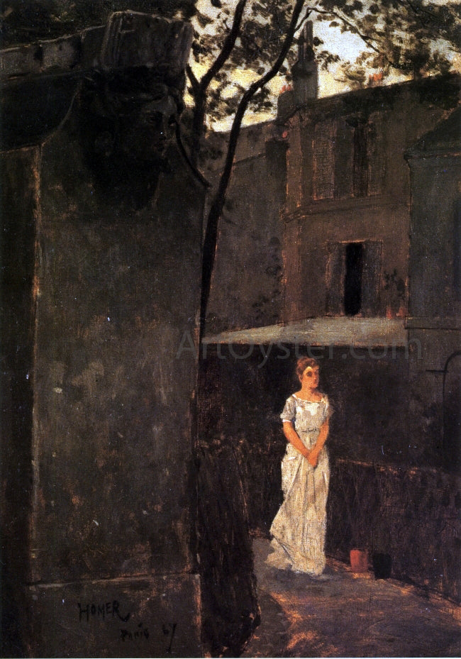  Winslow Homer Paris Courtyard - Hand Painted Oil Painting
