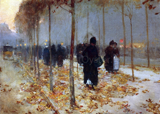  Frederick Childe Hassam Paris Street - Hand Painted Oil Painting