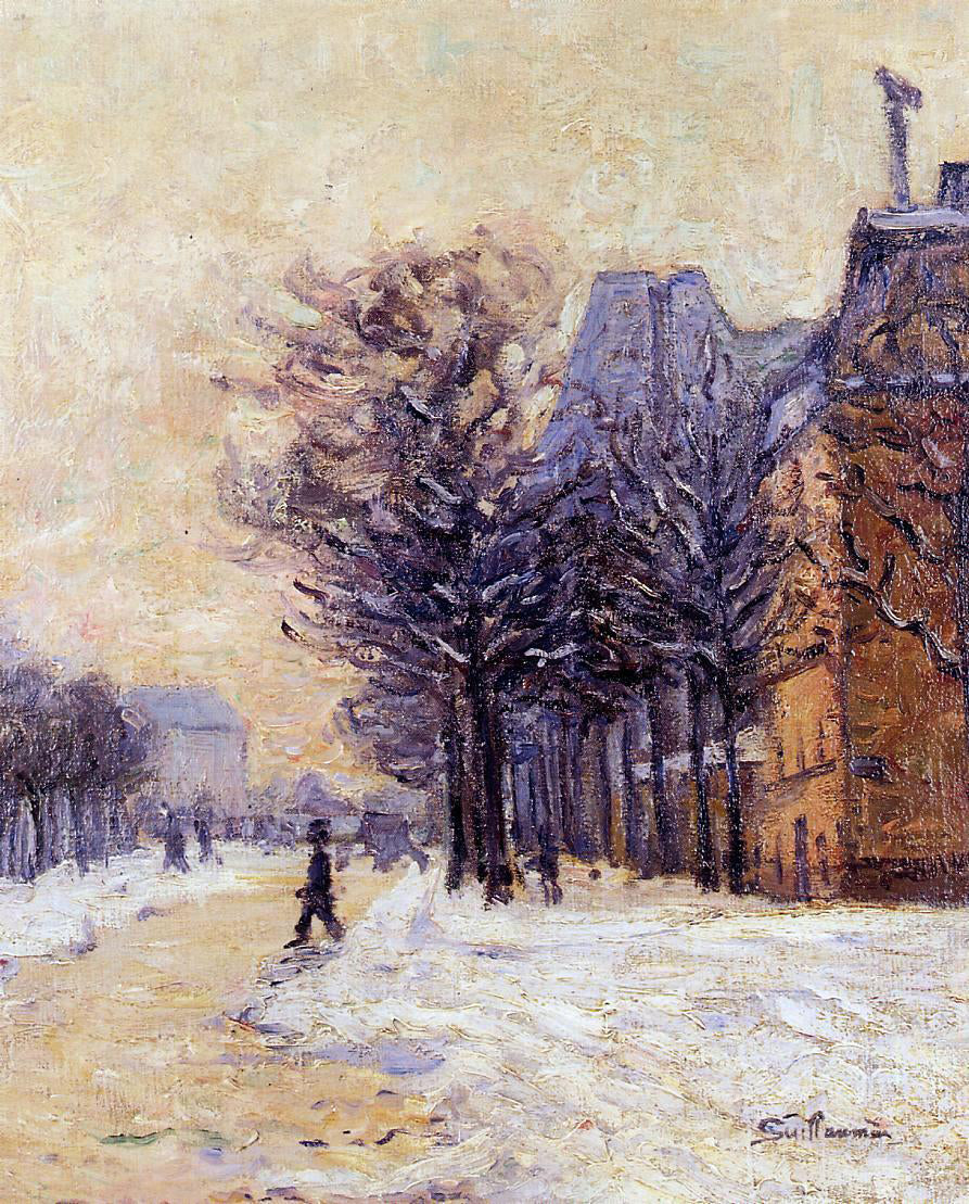  Armand Guillaumin Passers-by in Paris in Winter - Hand Painted Oil Painting