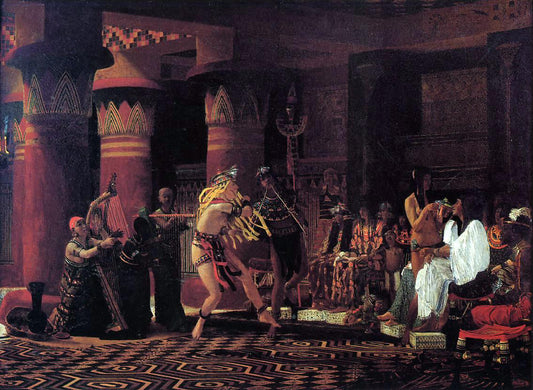  Sir Lawrence Alma-Tadema Pastimes in Ancient Egypt, 3,000 Years Ago - Hand Painted Oil Painting