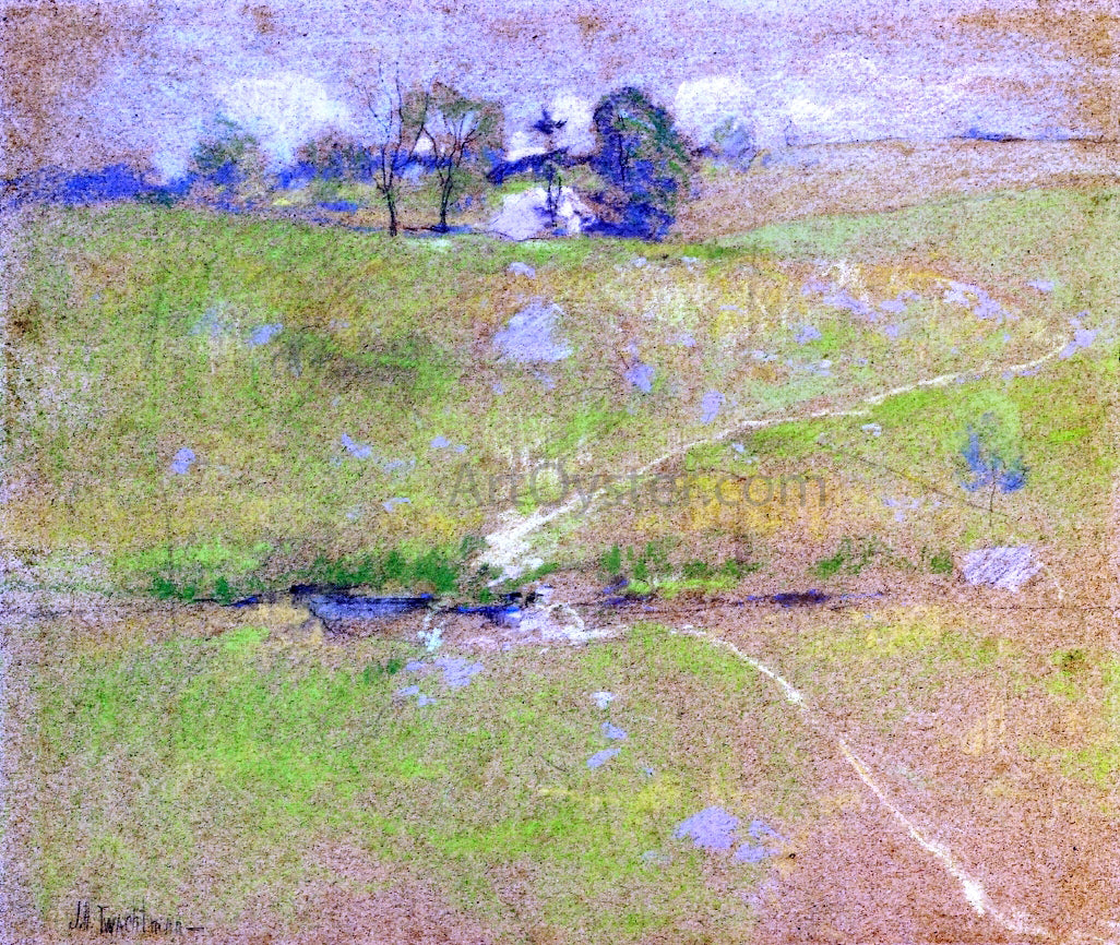  John Twachtman Path in the Hills, Branchville, Connecticut - Hand Painted Oil Painting