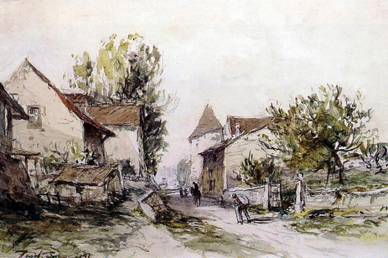  Johan Barthold Jongkind Peasants Returning to the Farm - Hand Painted Oil Painting