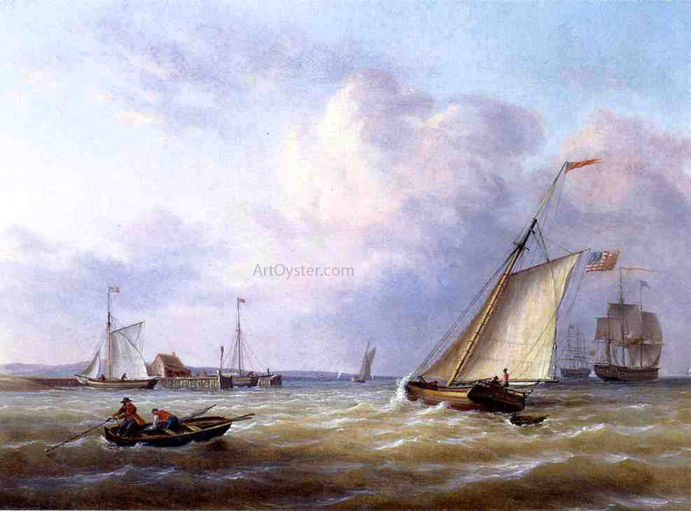  Richard Henry Nibbs Philadelphia Harbor - Hand Painted Oil Painting
