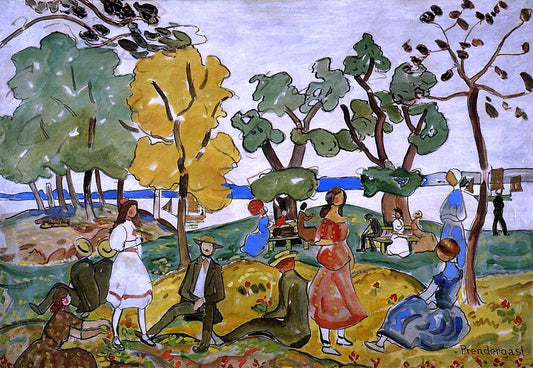  Maurice Prendergast Picnic - Hand Painted Oil Painting