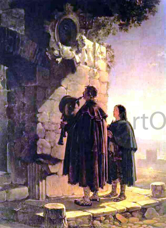  Karl Pavlovich Brulloff Pifferary in Front of Madonna - Hand Painted Oil Painting