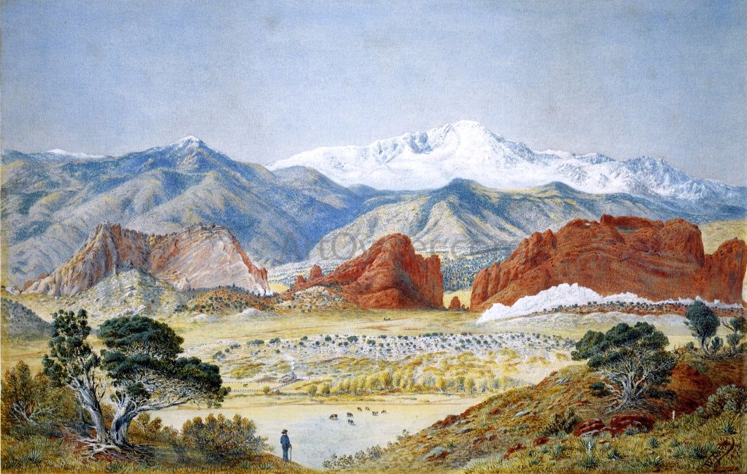  Walter Paris Pike's Peak and the Gateway to the Garden of the Gods - Hand Painted Oil Painting