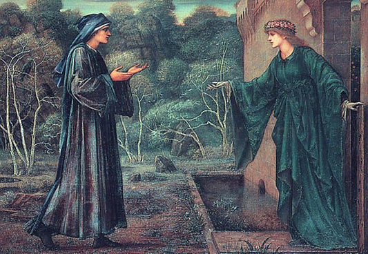  Sir Edward Burne-Jones Pilgrim at the Gate of Idleness - Hand Painted Oil Painting