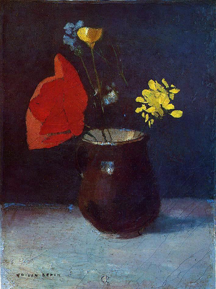  Odilon Redon Pitcher of Flowers - Hand Painted Oil Painting