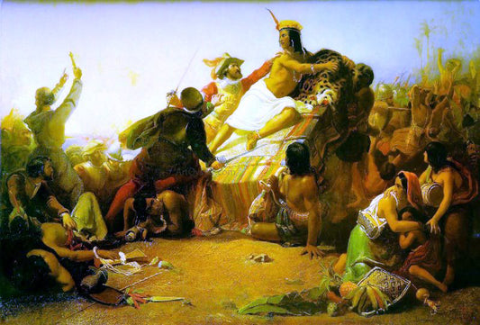  Sir Everett Millais Pizarro Seizing the Inca of Peru - Hand Painted Oil Painting