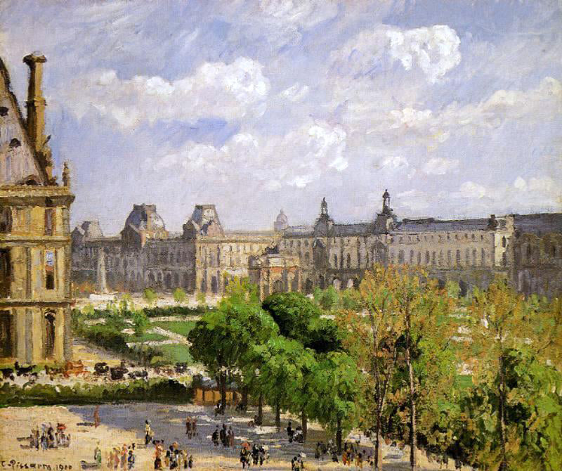  Camille Pissarro Place du Carrousel, the Tuileries Gardens - Hand Painted Oil Painting