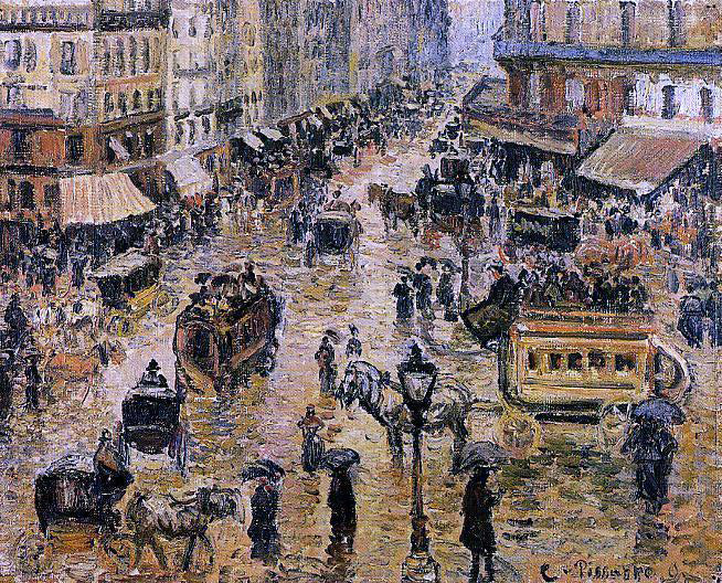 Camille Pissarro Place du Havre, Paris; Rain - Hand Painted Oil Painting