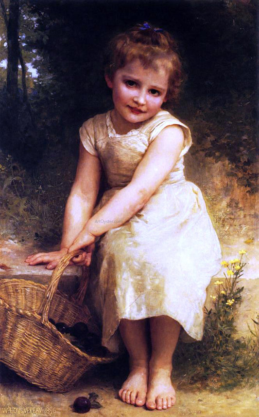  William Adolphe Bouguereau Plums (also known as Les Prunes) - Hand Painted Oil Painting