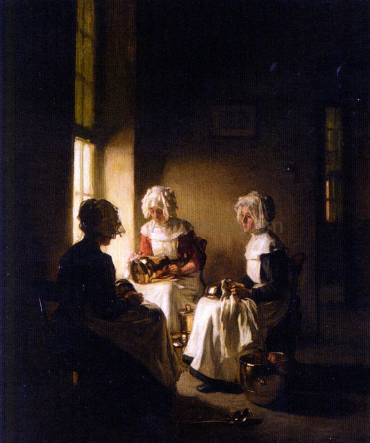  Claude Joseph Bail Polishing the Copper - Hand Painted Oil Painting