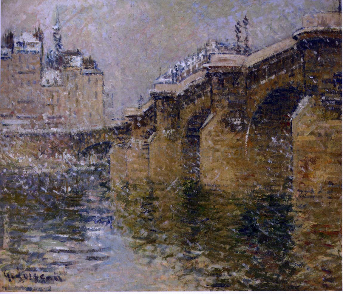  Gustave Loiseau Pont Neuf in the Snow - Hand Painted Oil Painting