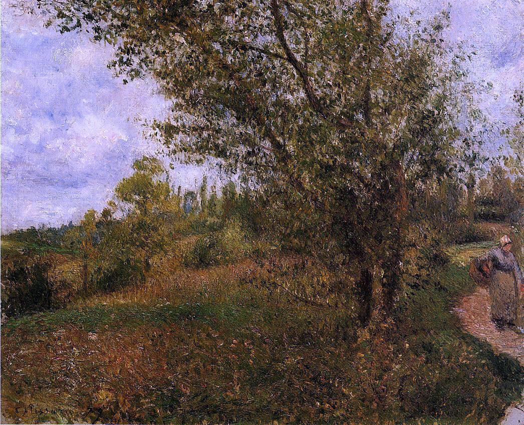  Camille Pissarro Pontoise Landscape, Through the Fields - Hand Painted Oil Painting