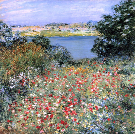  Willard Leroy Metcalf A Poppy Garden - Hand Painted Oil Painting