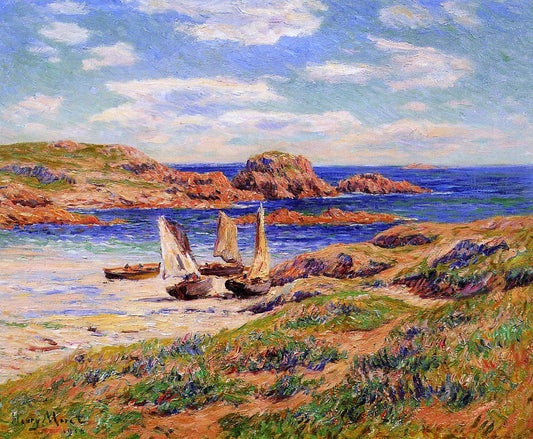  Henri Moret Porspoder, the Port, Finistere - Hand Painted Oil Painting