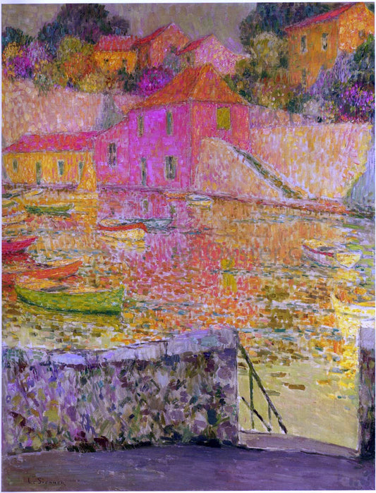  Henri Le Sidaner Port Saint Jean at Cap Ferrat - Hand Painted Oil Painting