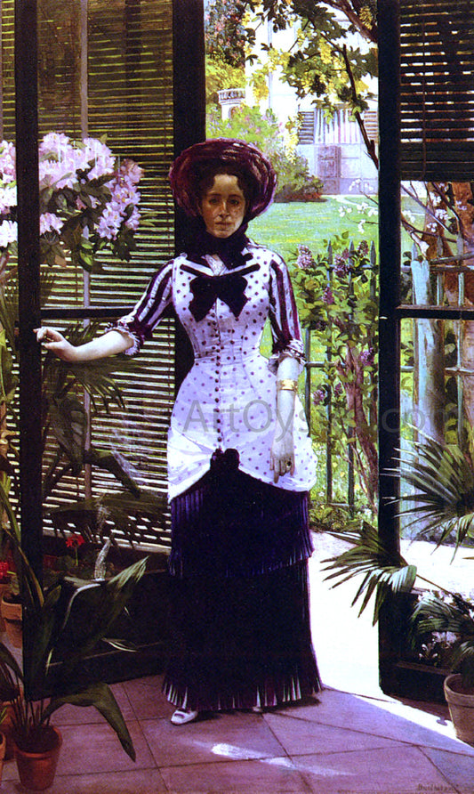  Paul Albert Bartholome Portrait De La Femme D'Artiste Entrant Dans La Serre - Hand Painted Oil Painting