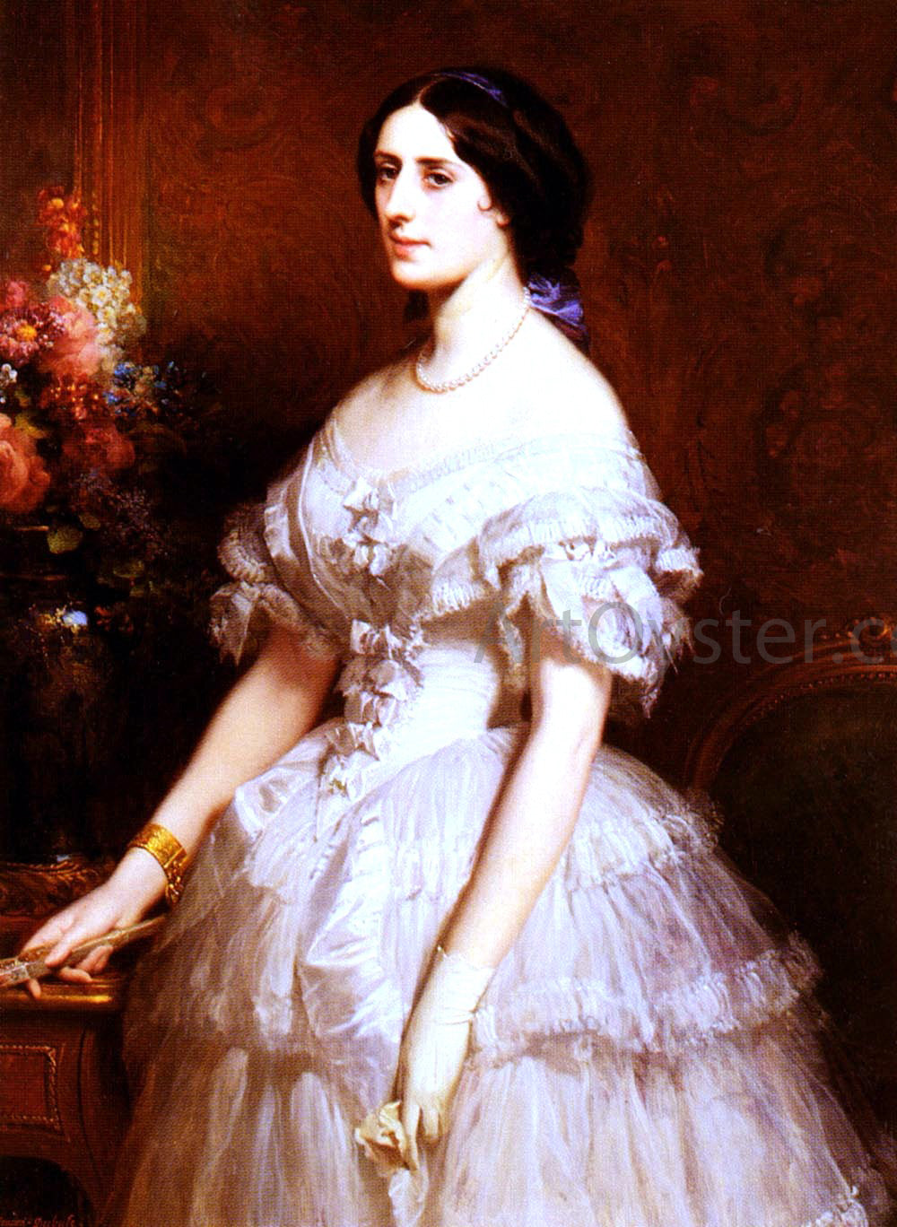  Edouard Louis Dubufe Portrait D'Une Dame - Hand Painted Oil Painting